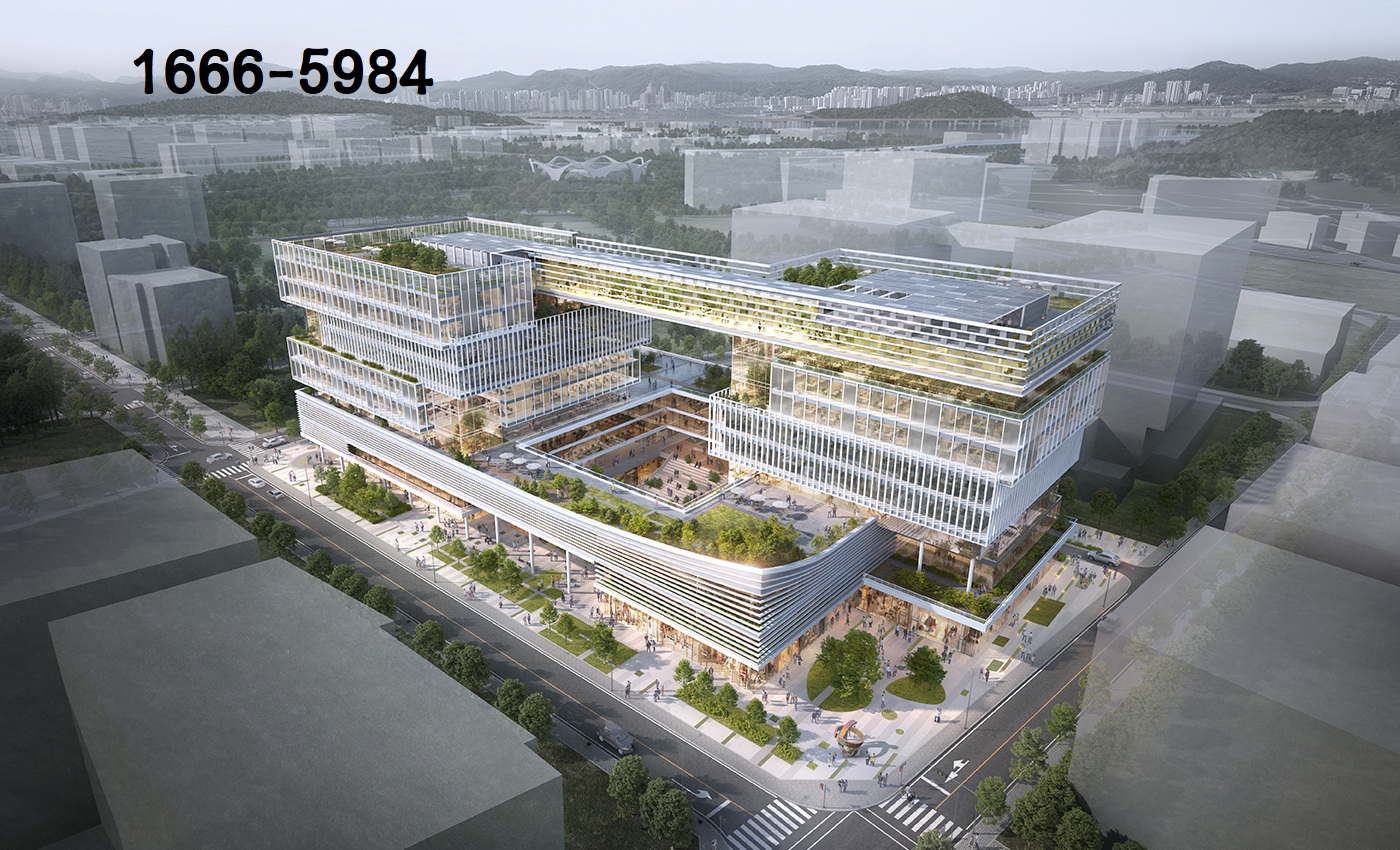 마곡 레이어드허브 업무시설 인테리어 예시